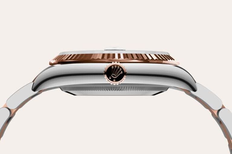 rolex datejust in everose rolesor - combination of oystersteel and everose gold, m126231-0020 - everose rolesor - ben bridge