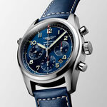 Longines Spirit Automatic Blue Leather Chronometer Watch, 42mm
