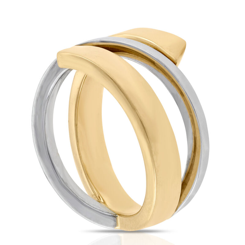 Toscano Two-Tone Bypass Ring 14K image number 2
