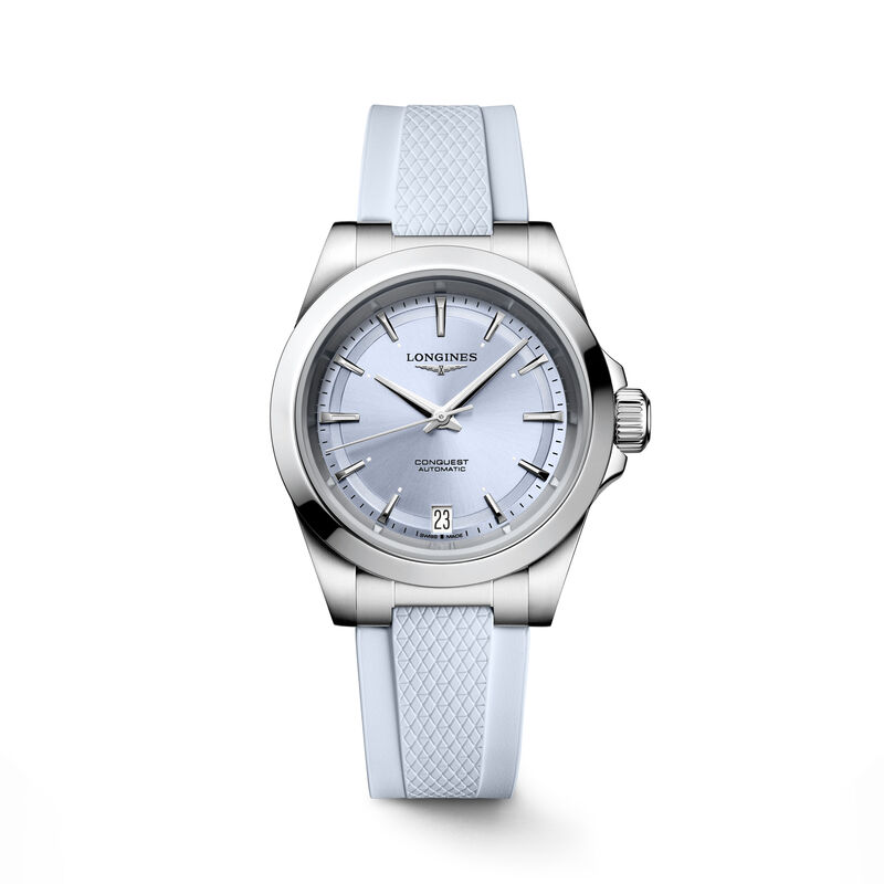 Longines Conquest Blue Dial Watch, 34mm image number 0