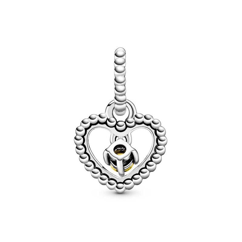 Pandora Honey Crystal Beaded Heart Dangle Charm image number 1