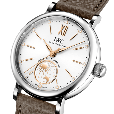 IWC Portofino Automatic Day & Night 34 Silver Dial Watch, 34mm