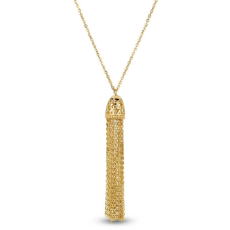Tassel Pendant, 14K Yellow Gold image number 0