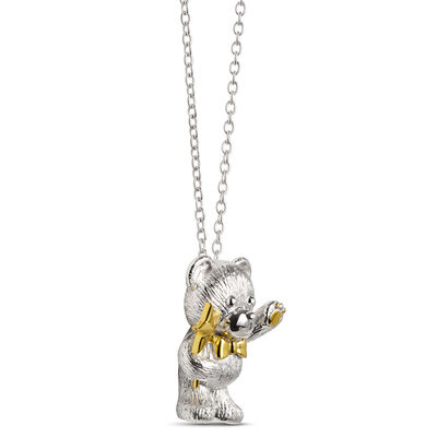 2025 Benny Bear with Wand Necklace, Sterling Silver