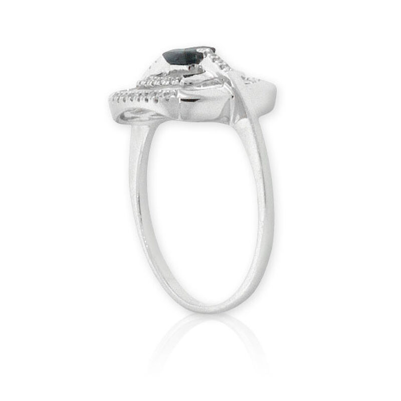 Sapphire & Diamond Ring 14K image number 2