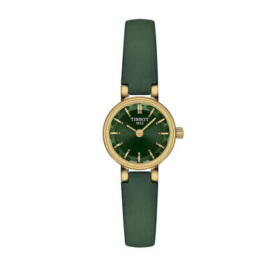 TISSOT Lovely Round Green Dial Watch, 19.5mm
