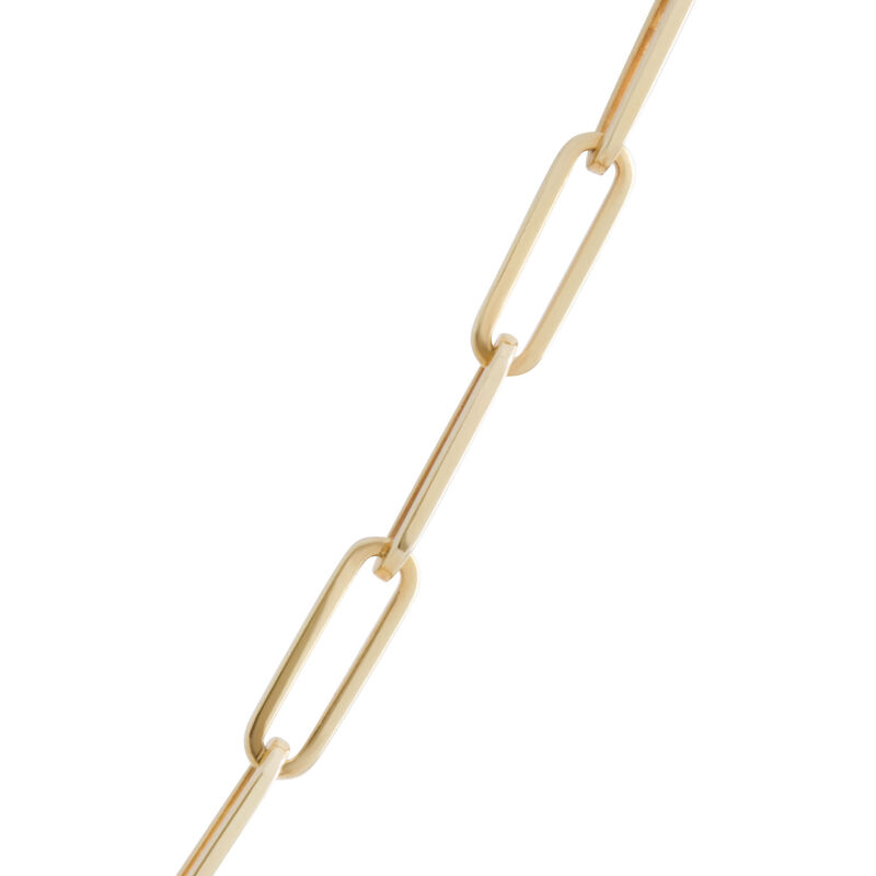 Paperclip Chain Necklace 14K, 24" image number 1