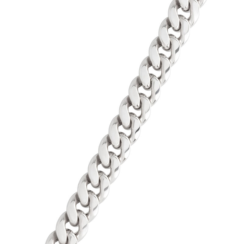 24-Inch Toscano Cuban Link Chain, 14K White Gold image number 2