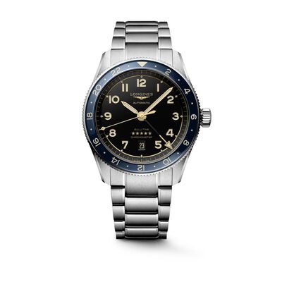 Longines Spirit Zulu Time Anthracite Dial Watch, 42mm