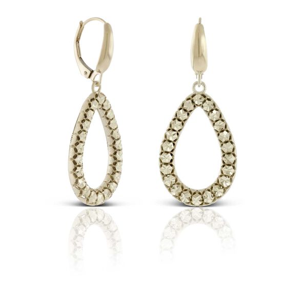 Toscano Open Pear Drop Earrings 14K
