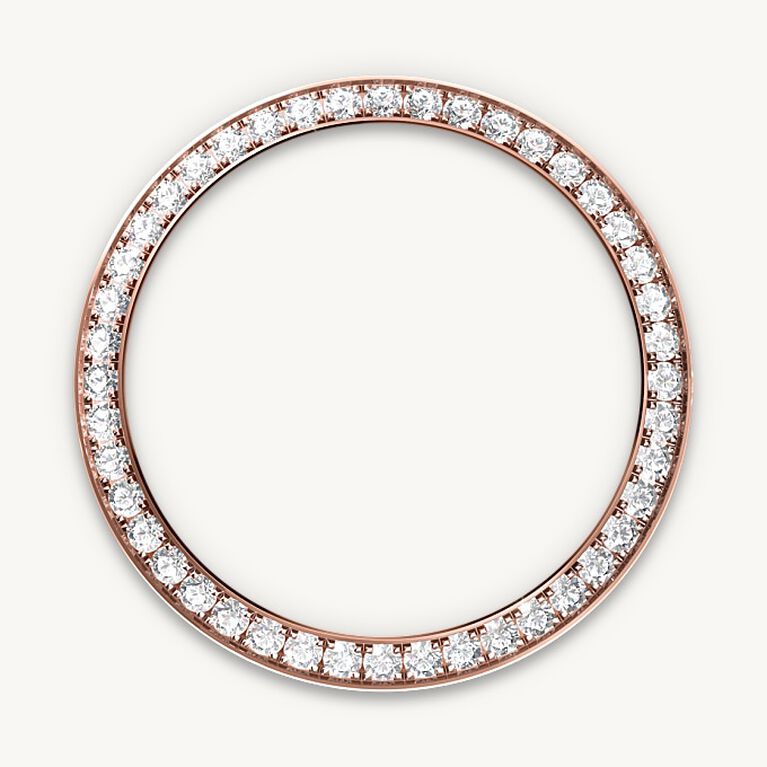 rolex lady-datejust in 18 ct everose gold, m279135rbr-0001 - diamond-set bezel - ben bridge