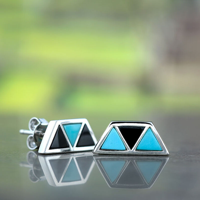 Lisa Bridge Turquoise &  Black Onyx Earrings image number 4
