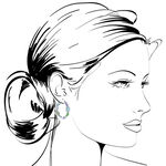Lisa Bridge Chalcedony & Agate Hoop Earrings