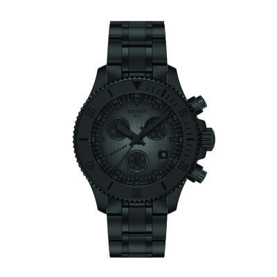 TISSOT Seastar Black Dial Watch, 38mm