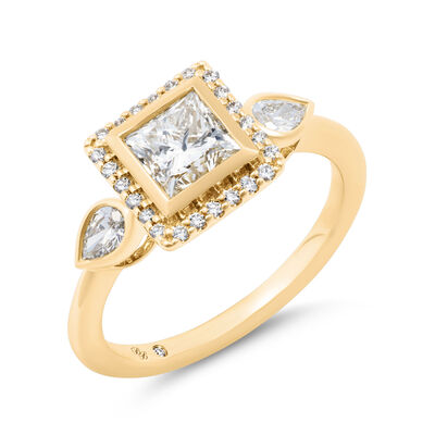 Bella Ponte Diamond Engagement Ring, 14K Yellow Gold