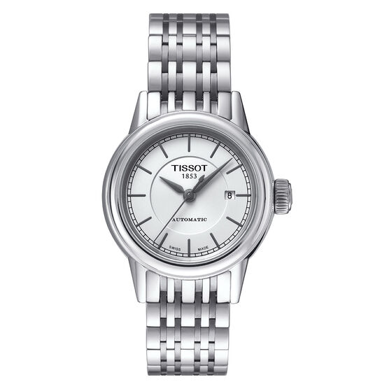Tissot Carson Automatic Lady White Dial Steel Watch, 29.5mm