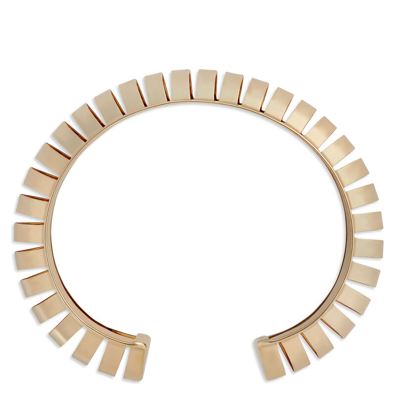 Toscano Domed Cuff Bangle Bracelet, 14K Yellow Gold image number 2