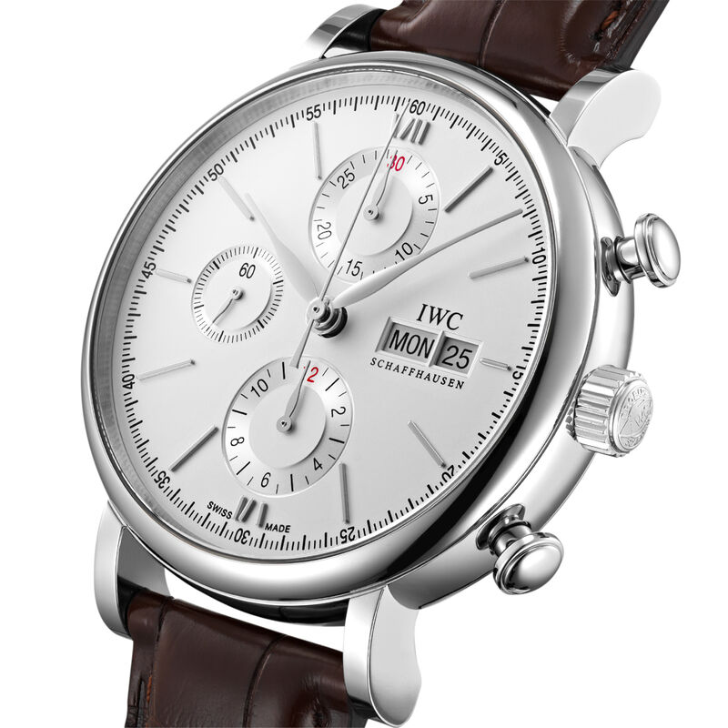 IWC Portofino Chronograph Silver Dial Watch, 42mm image number 1