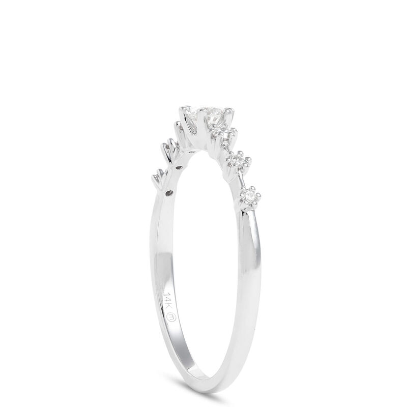 Round Diamond Promise Ring, 14K White Gold image number 1