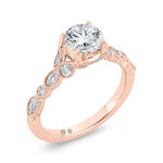 Bella Ponte Rose Gold Engagement Ring Setting 14K