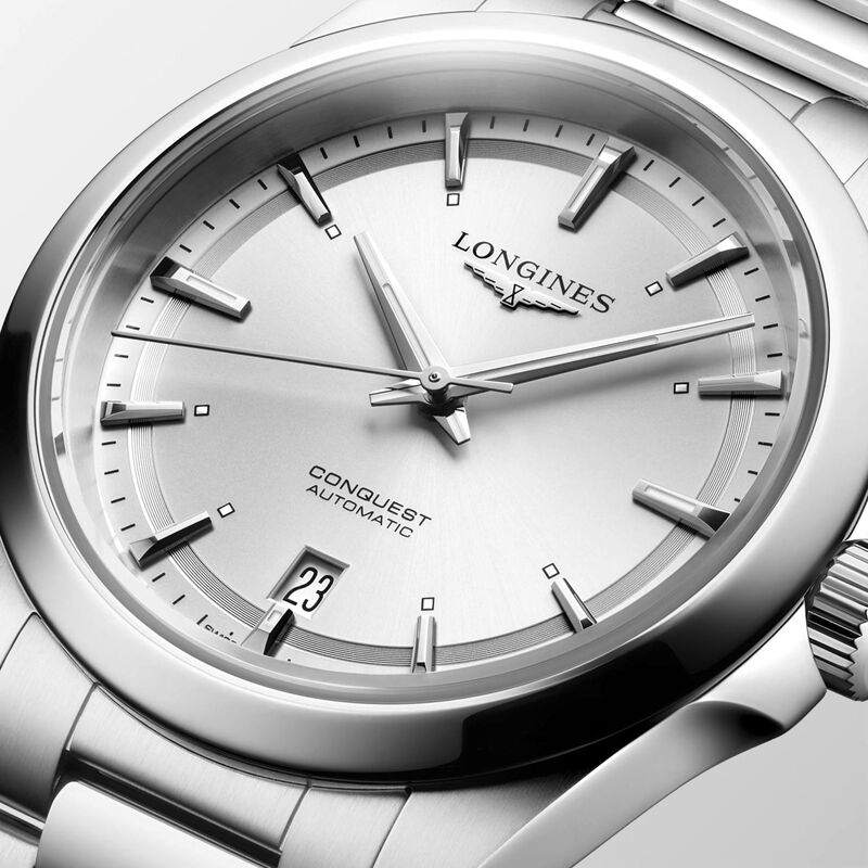 Longines Conquest Silver Dial Watch, 38mm image number 2