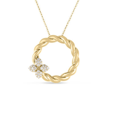 Roberto Coin 18K Yellow Gold Love In Verona Diamond Twist Necklace