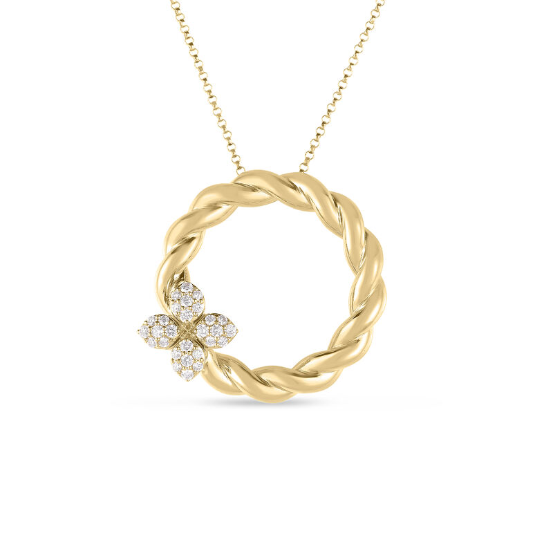 Roberto Coin 18K Yellow Gold Love In Verona Diamond Twist Necklace image number 0