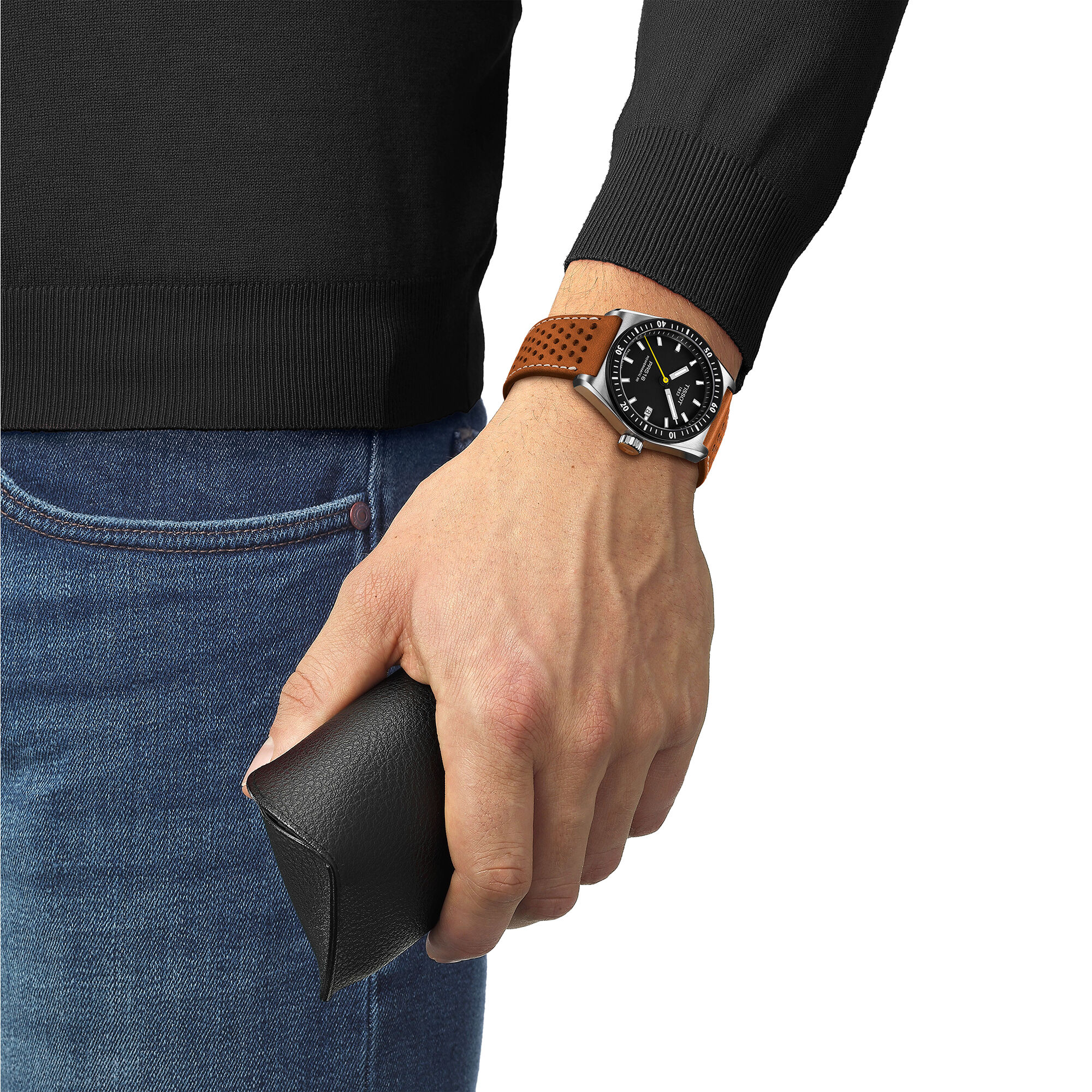 TISSOT PR516 Black Dial Watch, 38mm