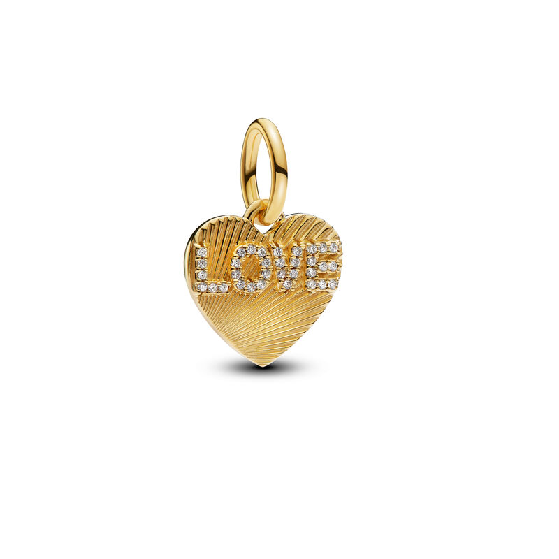 Pandora Engravable Love Heart Dangle Charm image number 0