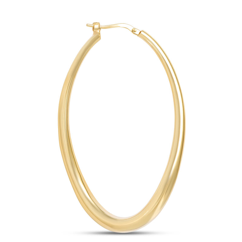 Toscano Large Oval Hoops, 14K Yellow Gold image number 1