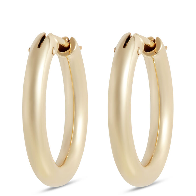 Toscano 21mm Oval Hoop Earrings, 14K Yellow Gold image number 0