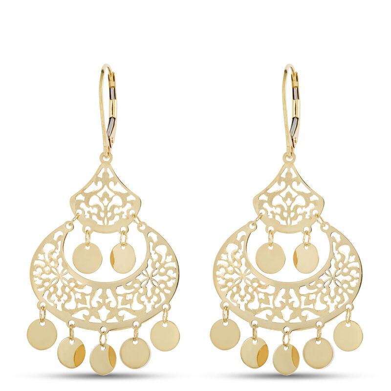 Toscano Ricami Chandelier Earrings, 14K Yellow Gold image number 0