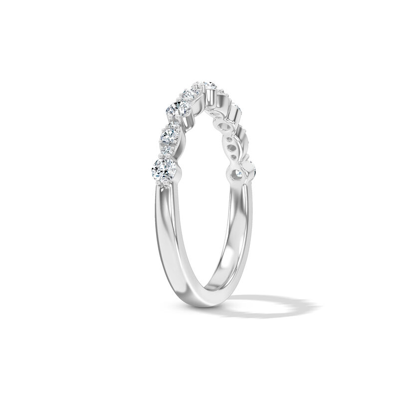 Classic Round Diamond Anniversary Band, &frac14; Carat Total Weight, 14K White Gold image number 2