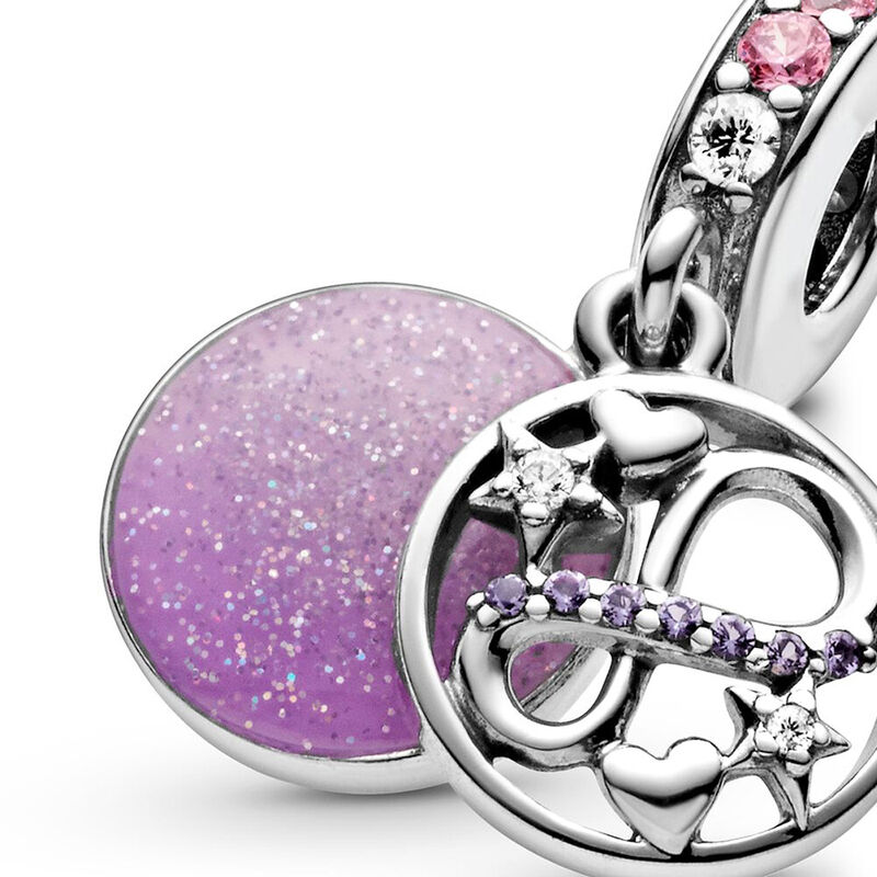 Pandora Glittering Infinity Hearts & Stars Enamel, Crystal & CZ Dangle Charm image number 3