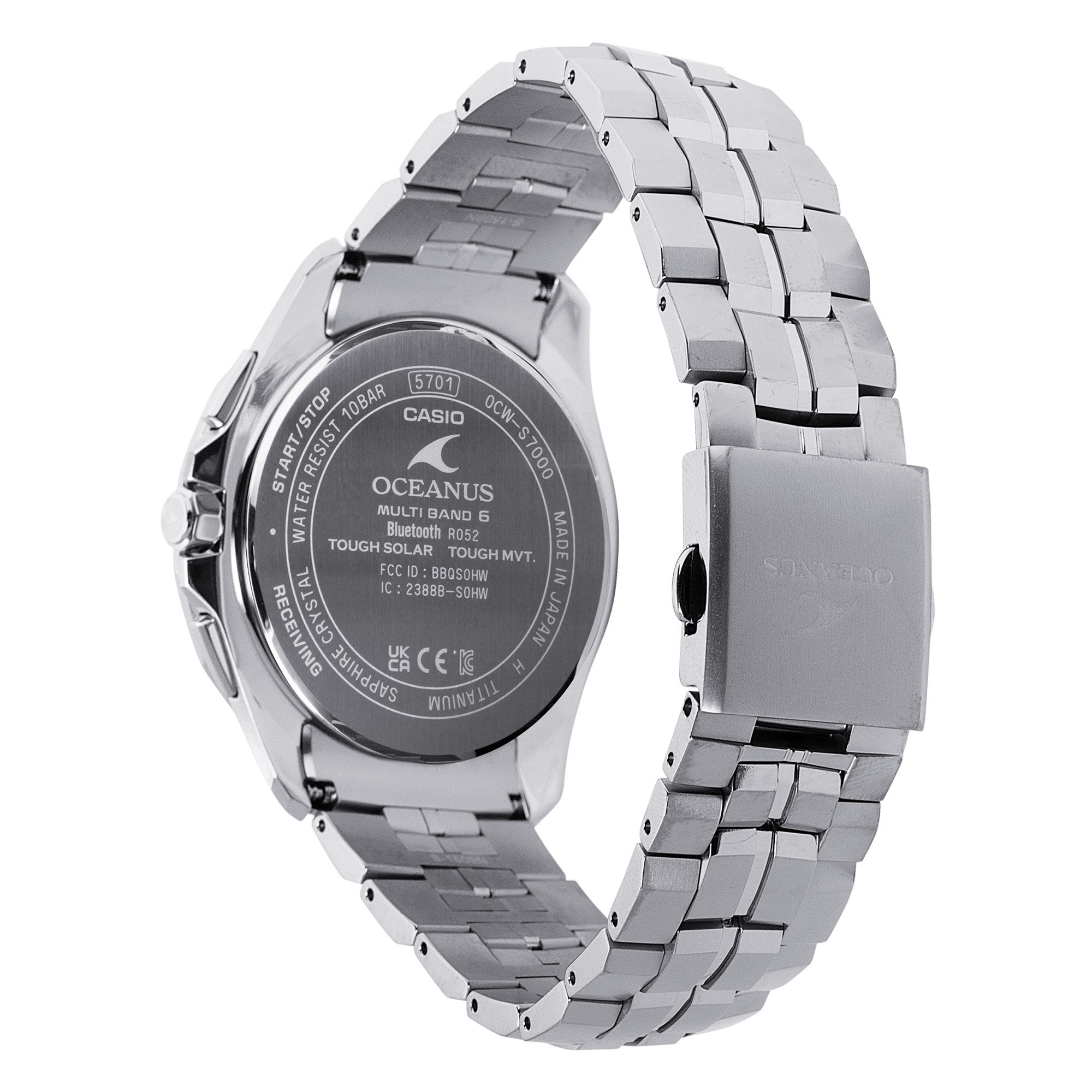 Casio Oceanus Manta S7000 Series White Dial Watch, 42.8mm