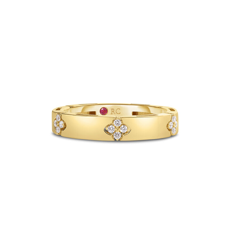 Roberto Coin 18K Yellow Gold Love In Verona Diamond Ring Size 6.5 image number 0