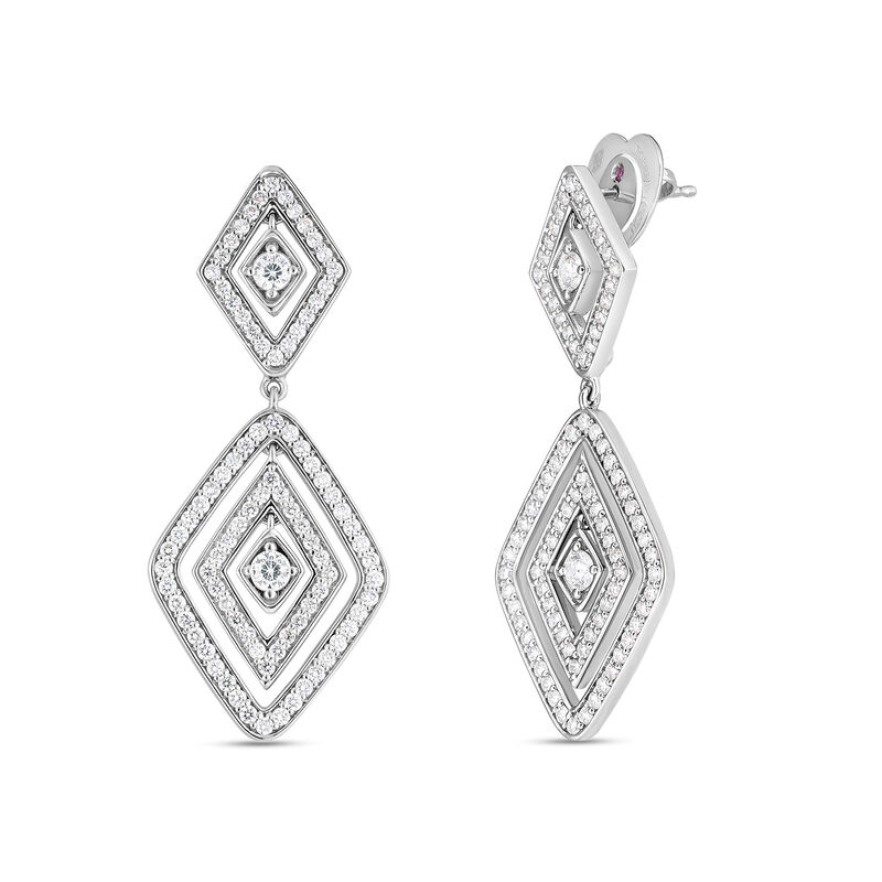 Roberto Coin 18K White Gold Diamante Diamond Dangle Earrings image number 0