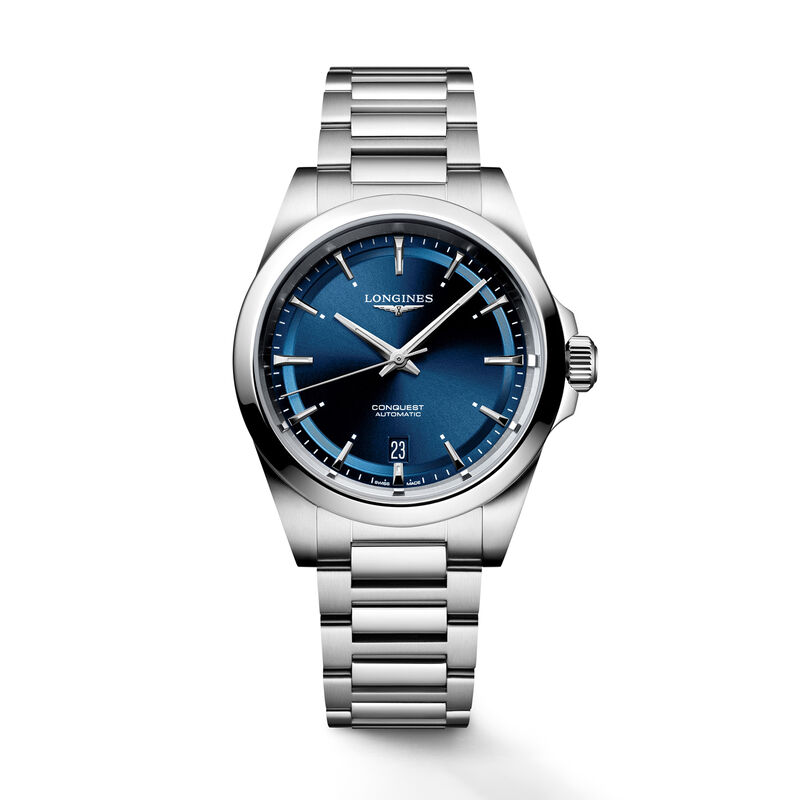Longines Conquest Blue Dial Watch, 38mm image number 0