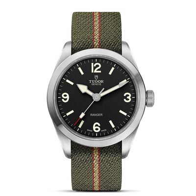 TUDOR Ranger Black Dial Watch, 39mm