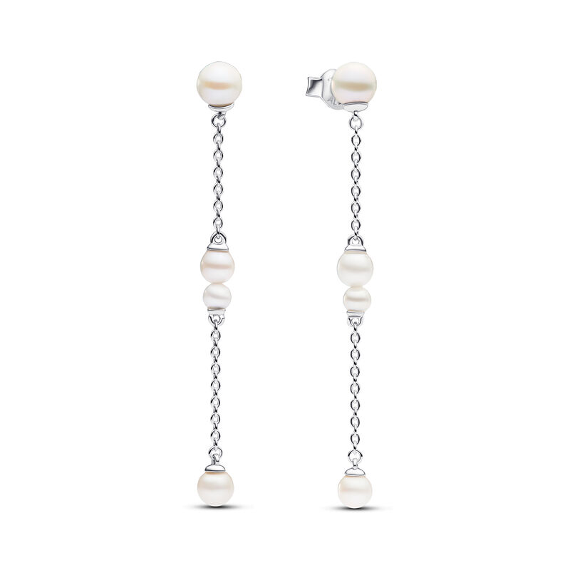 Pandora Treated Freshwater Cultured Pearl Drop Earrings image number 0