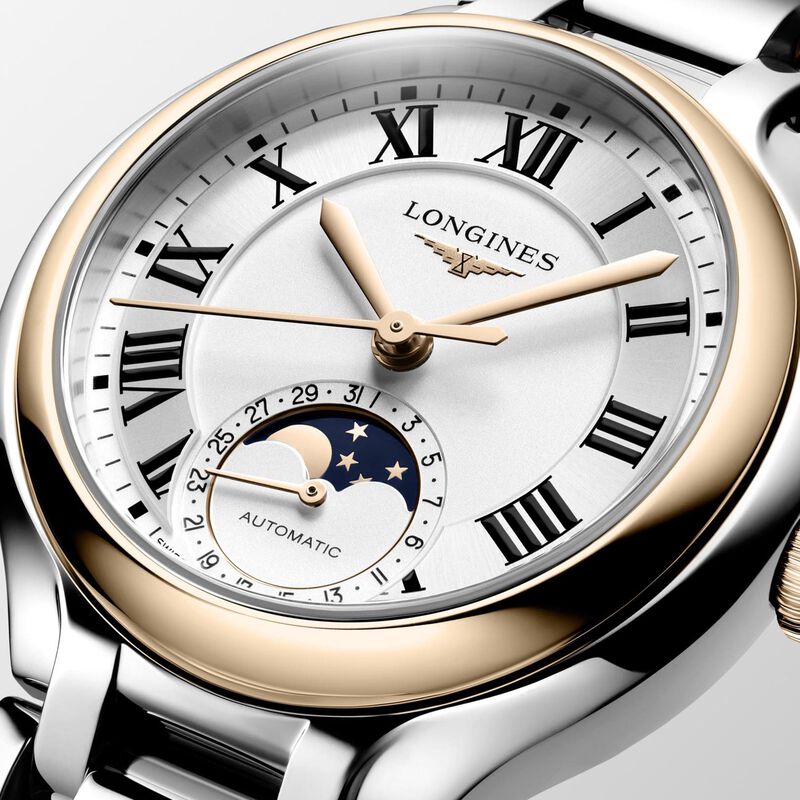 Longines Primaluna Moonphase White Dial Watch, 34mm image number 3