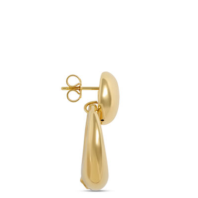 Toscano Round Doorknocker Earrings, 14K Yellow Gold