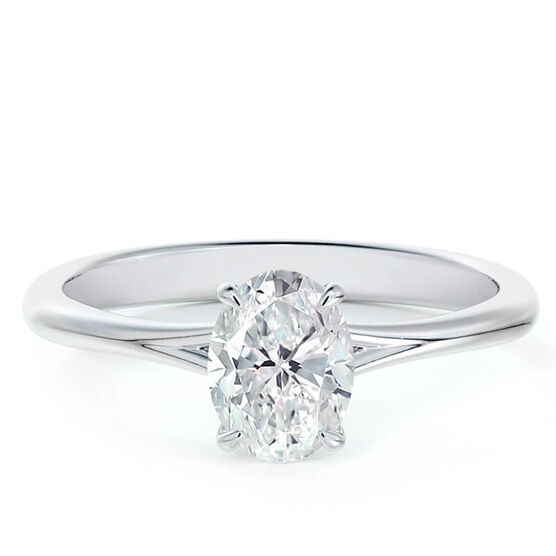 De Beers Forevermark Icon™ Oval Diamond Solitaire Engagement Ring 18K