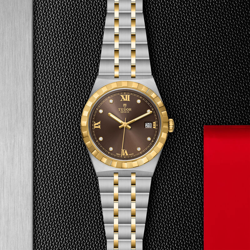 TUDOR Royal Watch Chocolate Brown Diamond Set Dial, 38mm image number 2