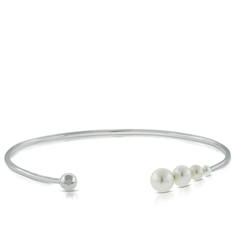 Cultured Freshwater Pearl Cuff Bracelet 14K image number 0