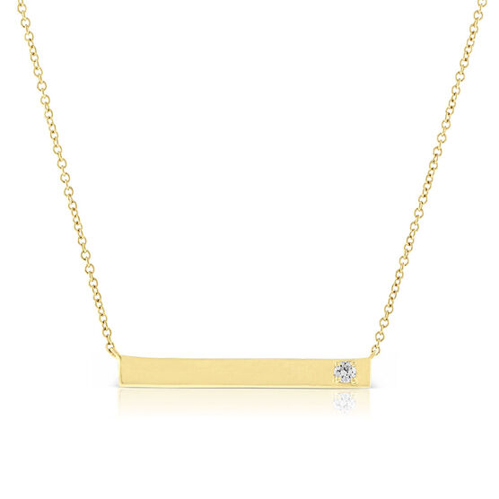 Ikuma Canadian Diamond Bar Necklace in 14K Yellow Gold