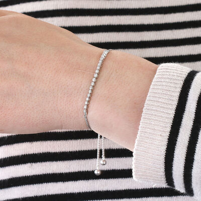 Diamond Bolo Bracelet 14K, 1/4 ctw.