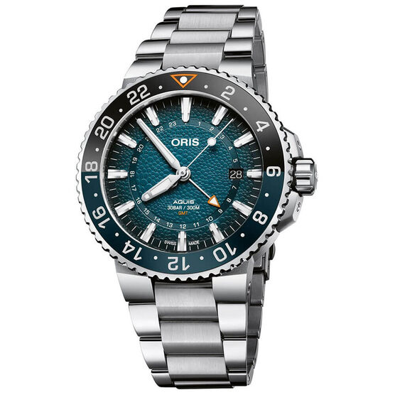 Oris Whale Shark Limited Edition Blue Steel GMT Watch, 43.5mm