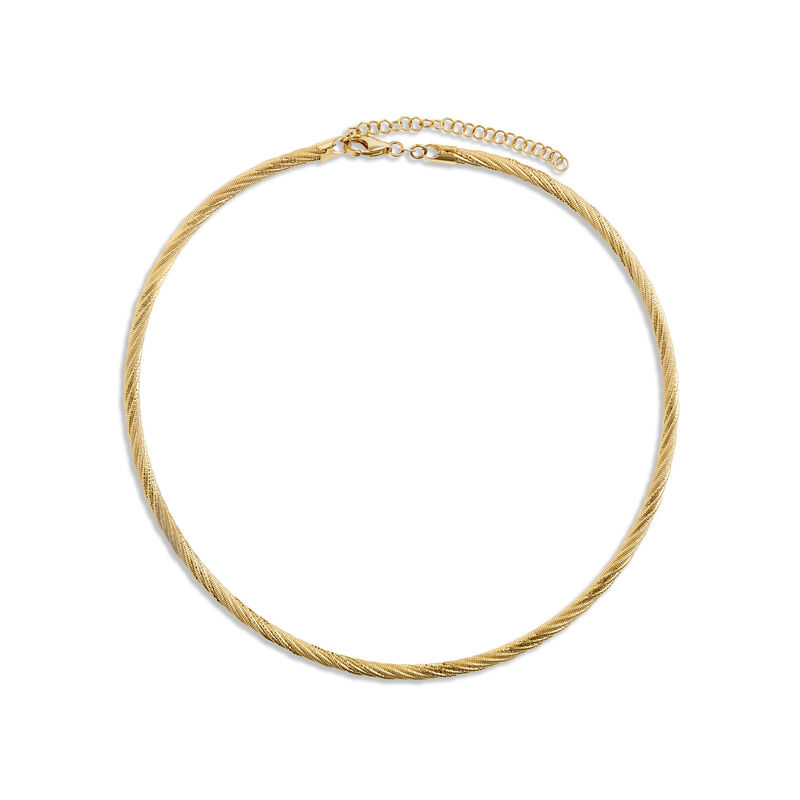 Toscano 16 Inch Seven Wire Omega Necklace, 14K Yellow Gold image number 0