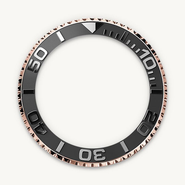 rolex yacht-master in 18 ct everose gold, m126655-0002 - bidirectional rotatable bezel - ben bridge